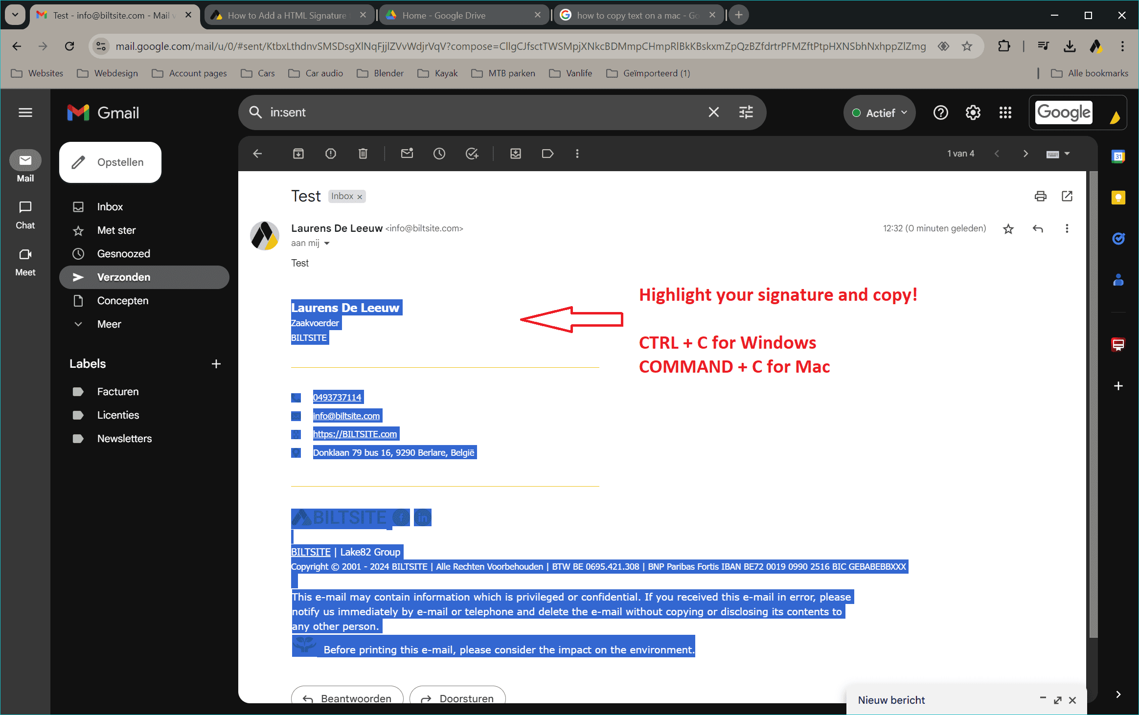 Step 2 adding the signature to the addon