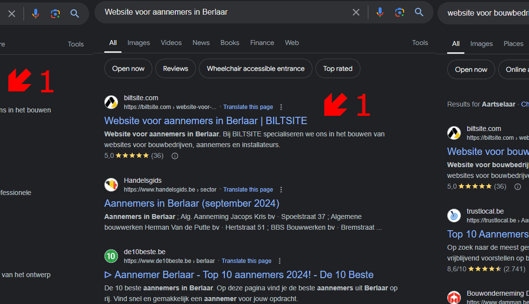 Website domineren in Google zoekresultaten