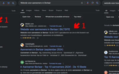 Website domineren in Google zoekresultaten